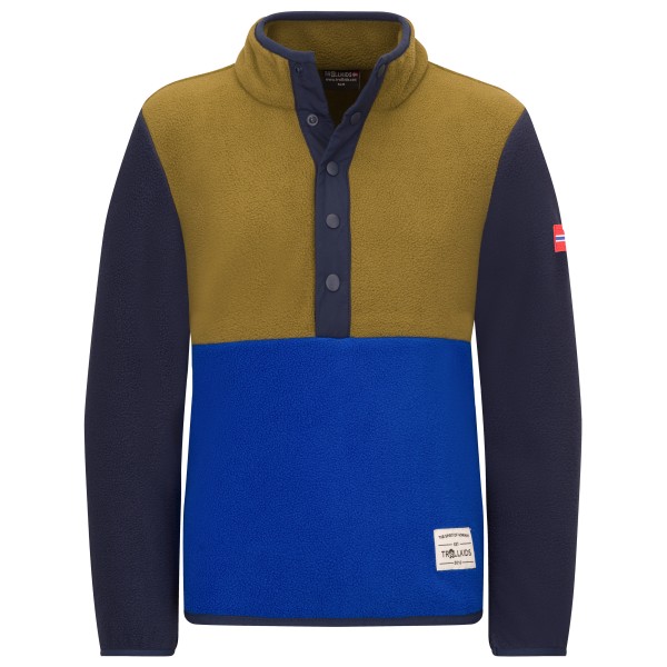 Trollkids Kid’s Flekkefjord Half Zip Fleecetrui Blauw