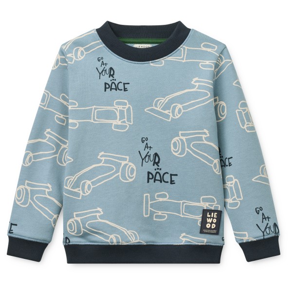 LIEWOOD – Kid’s Ridley Printed Sweatshirt – Trui maat , /turkoois Grijs