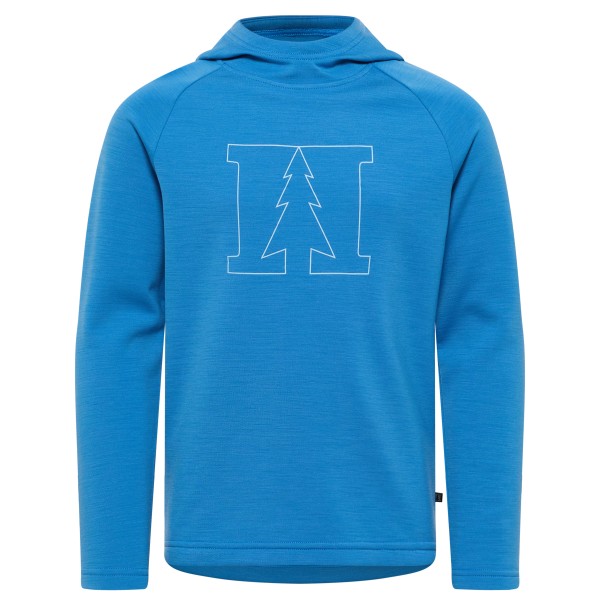 Heber Peak Kid’s MerinoBlend EvergreenHe. Hoody Merinohoodie Blauw