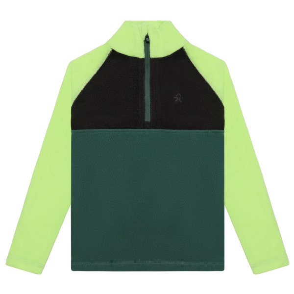 Color Kids - Kid's Fleece Pulli Colorblock - Fleecepullover Gr 110 grün