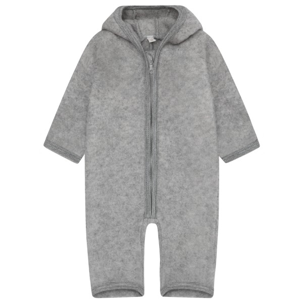 Huttelihut Kid’s Pram Suit Ears Wool Fleece Overall Grijs