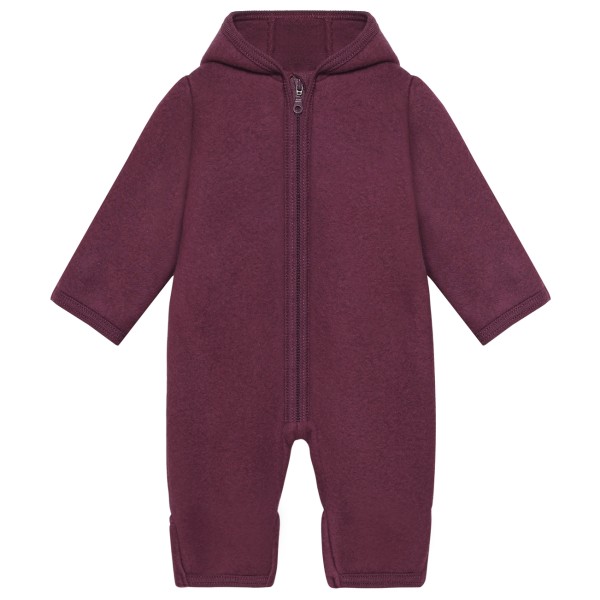 Huttelihut Kid’s Pram Suit Ears Wool Fleece Overall Purper
