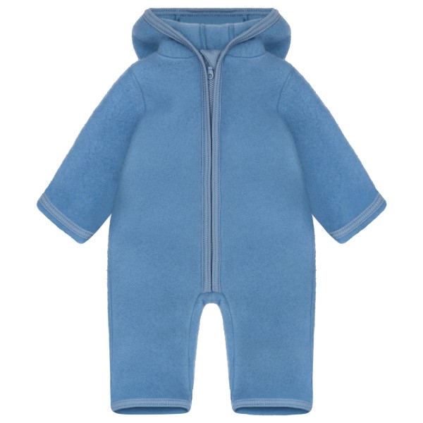 Huttelihut Kid’s Pram Suit Ears Wool Fleece Overall Blauw