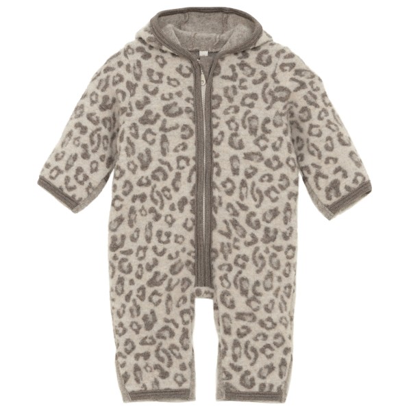 Huttelihut Kid’s Pram Suit Ears Wool Jacquard Overall Grijs
