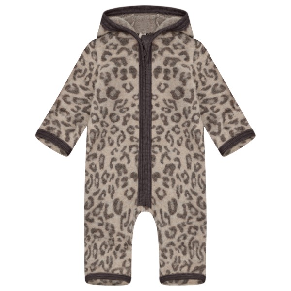 Huttelihut Kid’s Pram Suit Wool Fleece Jacquard Overall Grijs