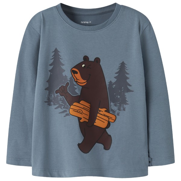 Name it Kid’s Motto L/S Top Longsleeve Grijs