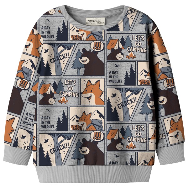 Name it Kid’s Oswaldy L/S Sweatshirt Trui Grijs
