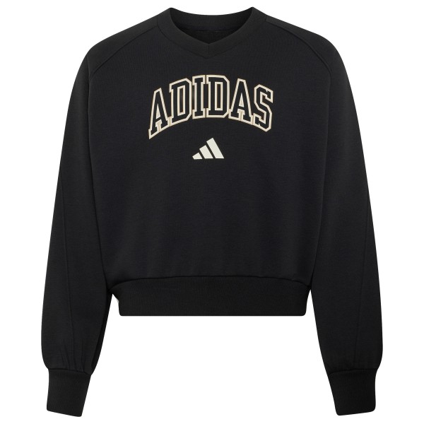 adidas - Girl's Seasonals Collegiate Typography V-Neck - Pullover Gr 140 schwarz