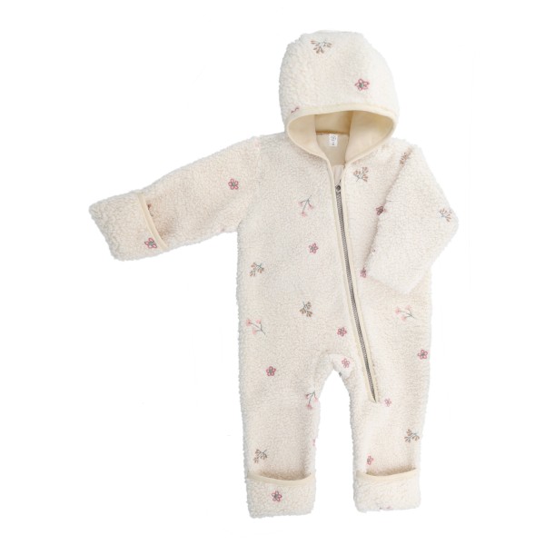 maximo Baby Girl’s Sherpa Overall m. Kapuze Blümchen Overall Beige