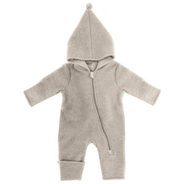 maximo Baby’s Jersey Fleece Overall m. Kapuze u. Pompon Overall Grijs