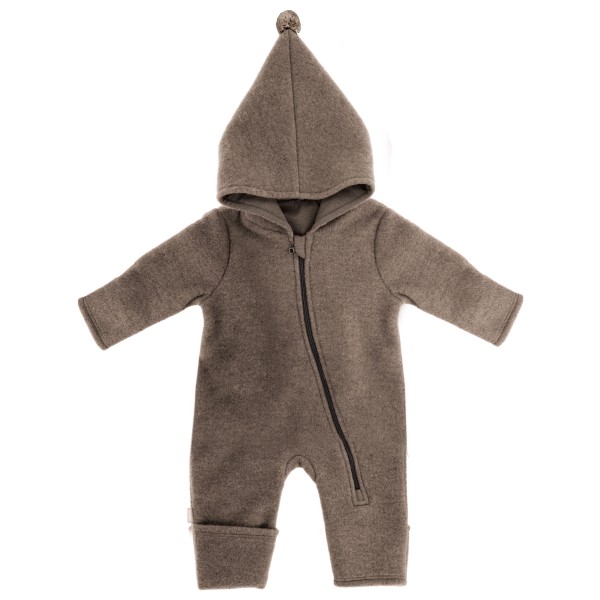 maximo Baby’s Jersey Fleece Overall m. Kapuze u. Pompon Overall Bruin