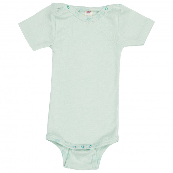 Image of Engel - Baby-Body Kurzarm mit Druckknöpfen an den Schulter - Merinounterwäsche Gr 50/56;62/68;74/80;86/92;98/104 beige;blau;gelb;grau;lila;rosa;türkis;weiß