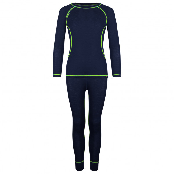 Image of Trollkids - Kid"s Merino Baselayer Set - Merinounterwäsche Gr 110 blau'