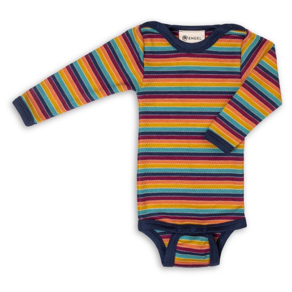 Engel - Baby Body L/S mit Druckknöpfen geringelt Gr 98/104 bunt