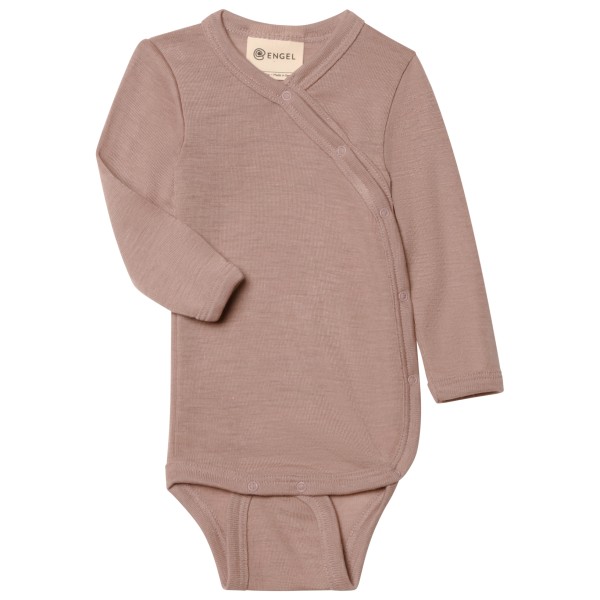 Merinounterwäsche Engel Wickelbody L/S Kinder (Gr 74/80 |braun)