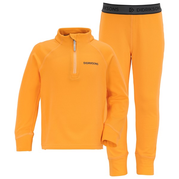 Image of Didriksons - Kid's Jadis Set 3 - Kunstfaserunterwäsche Gr 100;110;120;130;140;90 grün;orange;schwarz bei Bergfreunde.ch - der Outdoor Shop