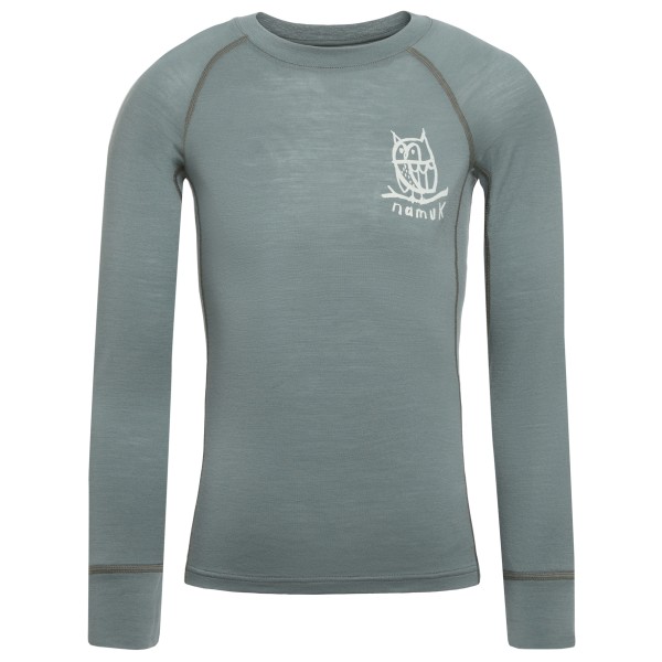 Image of Namuk - Kid"s Uil Merino Longsleeve - Merinounterwäsche Gr 116/122 grau'