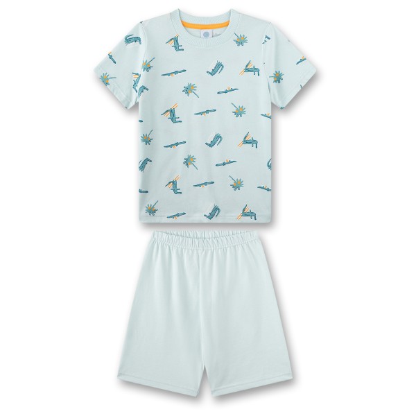 Sanetta - Kid's Boy Modern Mainstream Pyjama Short - Alltagsunterwäsche Gr 104;116;128;140;92;98 grau;orange