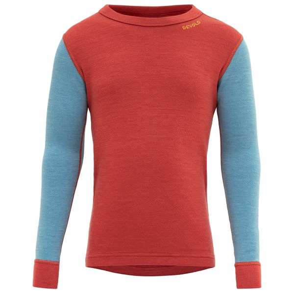Image of Devold - Kid"s Expedition Merino Silk Shirt - Merinounterwäsche Gr 2 Years;4 Years;6 Years;8 Years rot;schwarz'