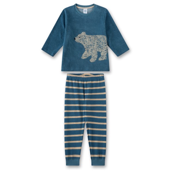 Image of Sanetta - Boy Kid"s Pyjama Long San Pure Terry - Alltagsunterwäsche Gr 128;140;98 blau'