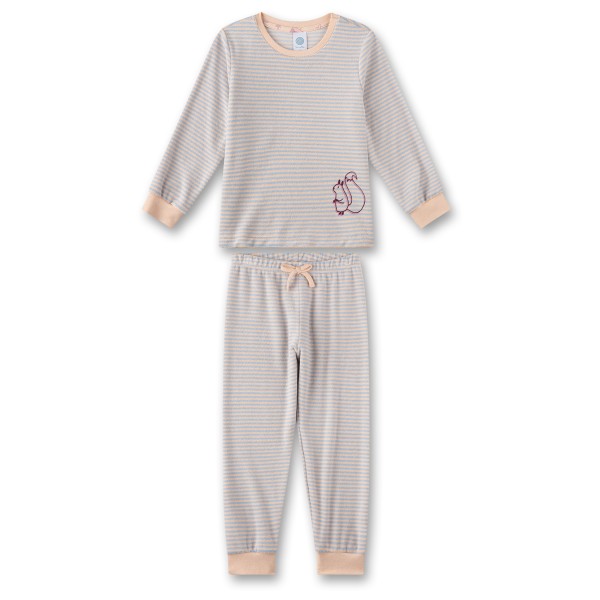 Image of Sanetta - Girl Kid"s Pyjama Long Stripe Motiv San Pure - Alltagsunterwäsche Gr 104 grau'
