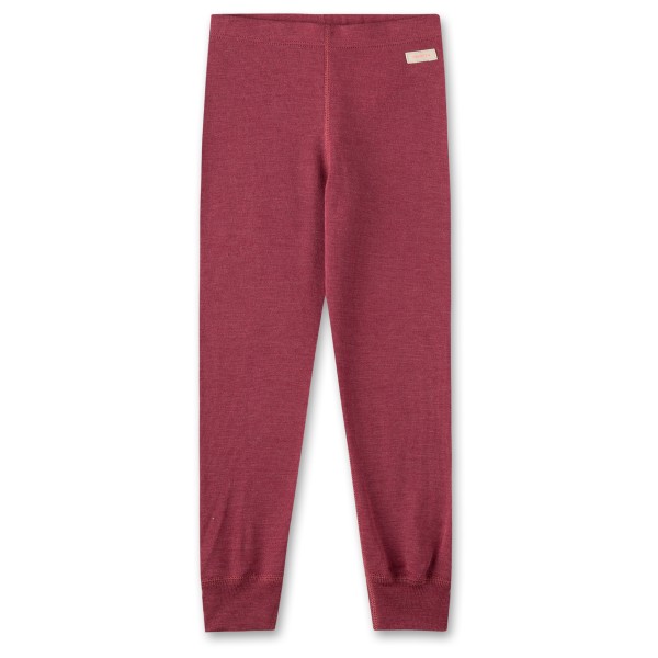 Image of Sanetta - Kid"s Hose long Wool / Silk Wool - Merinounterwäsche Gr 128 rot'