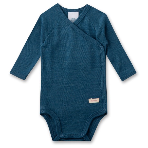 Image of Sanetta - Kid"s Wrapover Body 1/1 Wool - Merinounterwäsche Gr 68 blau'