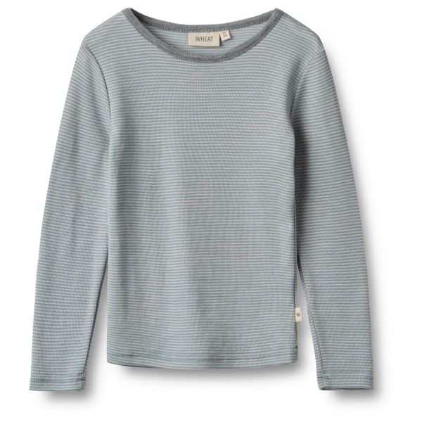 Image of WHEAT - Kid"s Gestreiftes Langarm-Shirt aus Merinowolle - Merinounterwäsche Gr 104 - 4 Years grau'