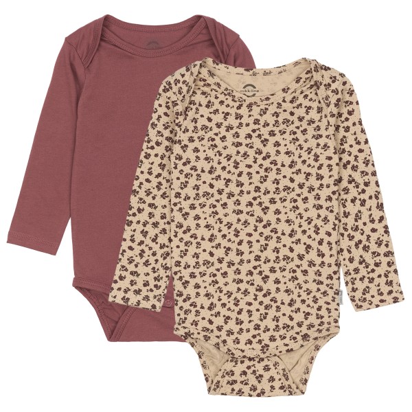 Image of Mikk-Line - Kid"s 2-Pack L/S Body - Alltagsunterwäsche Gr 62 beige/braun'