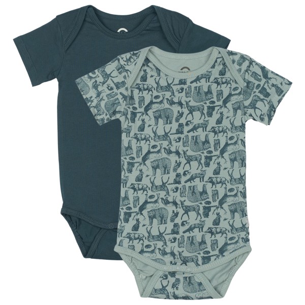 Image of Mikk-Line - Kid"s 2-Pack S/S Body - Alltagsunterwäsche Gr 62 türkis'