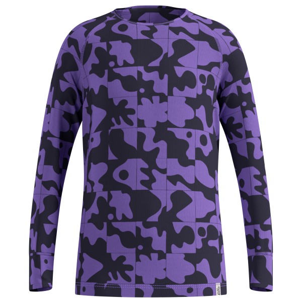 Odlo BL Top Crew Neck L/S Active Warm Graphic Kunstfaserunterwäsche Kinder (Gr 92 |lila/blau)