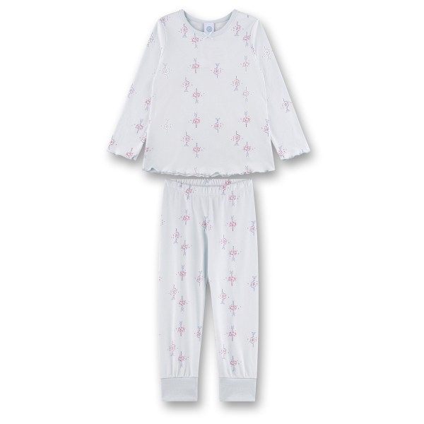Sanetta Pyjama Long AOP 233602 Schlafanzug Kinder (Gr 128 |weiß)