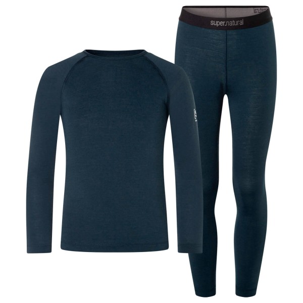super.natural Tundra175 Base Set Merinounterwäsche Kinder (Gr 104 |blau)