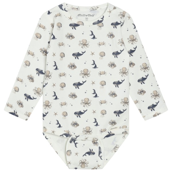 Alltagsunterwäsche Minymo Body L/S AOP Kinder (Gr 80 |weiß)