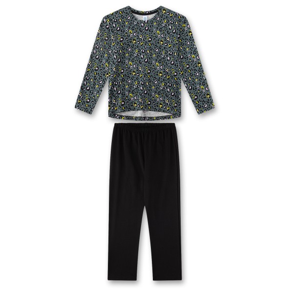 Sanetta - Girl's Cotton Pyjama 1/1 - Alltagsunterwäsche Gr 176 grau/schwarz