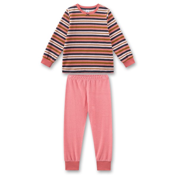 Sanetta - Girl's Terry Striped Pyjama 1/1 - Alltagsunterwäsche Gr 128 rosa