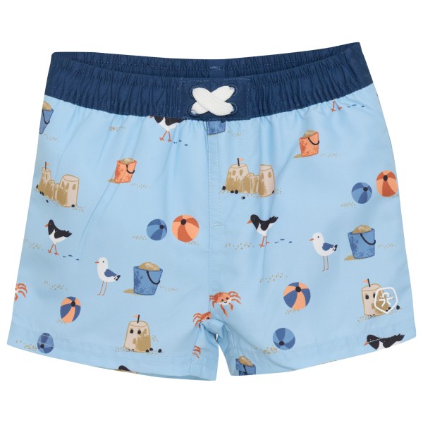 Image of Color Kids - Baby Beachshorts with Diaper AOP - Boardshorts Gr 62;68;74;80;86;92 blau;grau