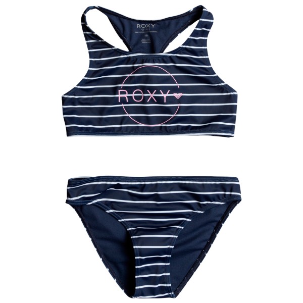Image of Roxy - Kid"s Bico Basic Stripe Crop Top Set - Bikini Gr 10 Years;6 Years blau'