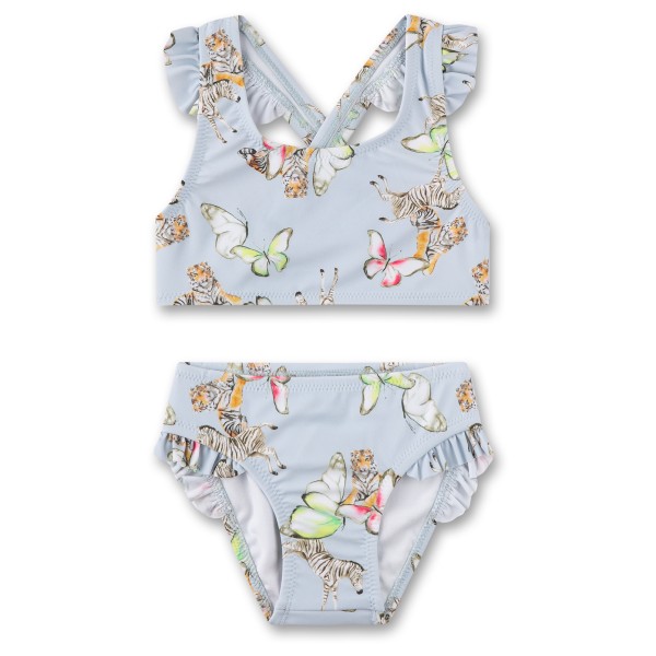 Image of Sanetta - Beach Kids Girls Bikini Ruffle Straps - Bikini Gr 104;128;92;98 grau