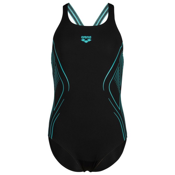 Image of Arena - Girl"s Reflecting Swimsuit Swim Pro Back - Badeanzug Gr 128 schwarz'
