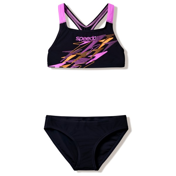Speedo - Kid's Medley Logo 2 Piece - Bikini Gr 128 schwarz
