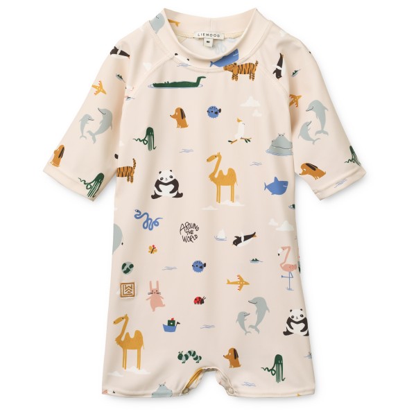 LIEWOOD – Kid’s Thor Baby Swim Jumpsuit – Lycra maat 80, Wit