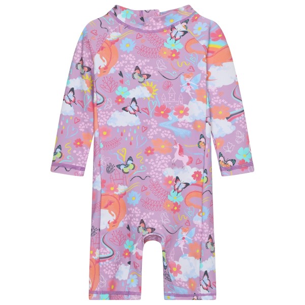 Color Kids Baby's Suit L/S AOP Lycra Kinder (Größe 86 |lila/rosa)