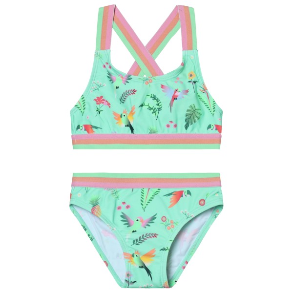 Color Kids - Kid's Bikini with Contrast Straps AOP - Bikini Gr 110 türkis