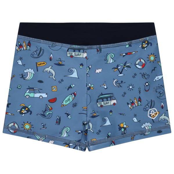 Color Kids - Kid's Swim Trunks AOP - Badehose Gr 110 blau