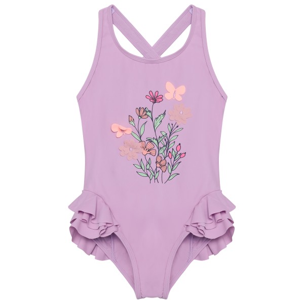 Color Kids – Kid’s Swimsuit with Application – Badpak maat 98, Purper