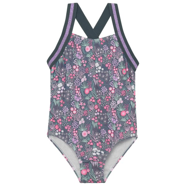 Color Kids – Kid’s Swimsuit with Elastic Straps AOP – Badpak maat 98, Grijs