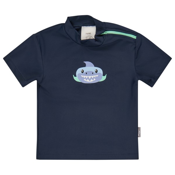 Sterntaler – Kid’s Badeshirt Kurzarm Hai – Lycra maat 80, Blauw
