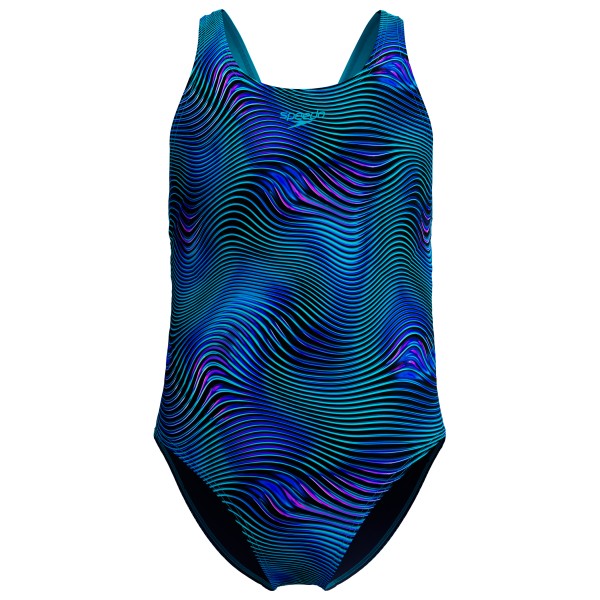Speedo – Kid’s Print Leaderback One Piece – Badpak maat , Blauw