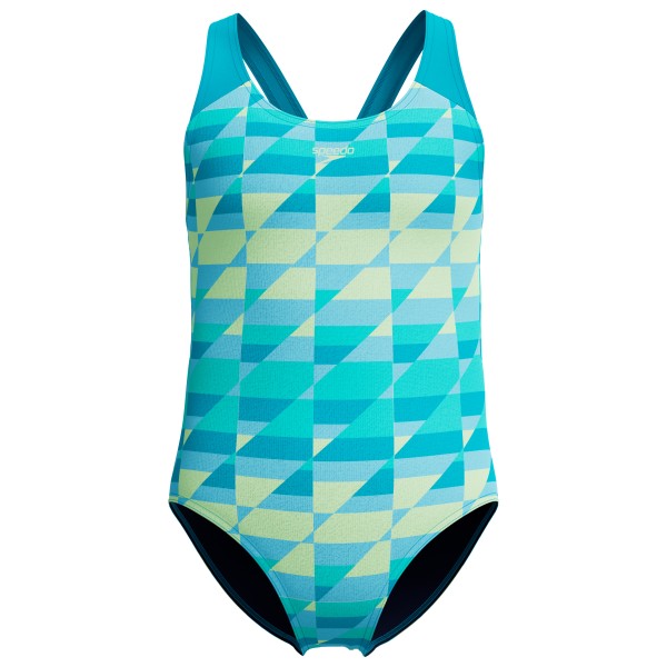 Speedo – Kid’s Print Splashback One Piece – Badpak maat , turkoois Turquoise